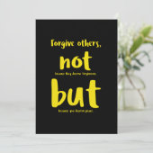 Forgive others beacuse you deserve peace yellow.pn bedankkaart (Staand voorkant)