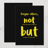 Forgive others beacuse you deserve peace yellow.pn bedankkaart (Voorkant / Achterkant)