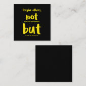 Forgive others beacuse you deserve peace yellow.pn vierkante visitekaartje (Voorkant / Achterkant)