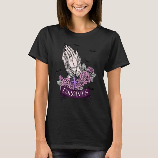 Forgiven Christian Inspirational Halloween Costume T-shirt (Voorkant)