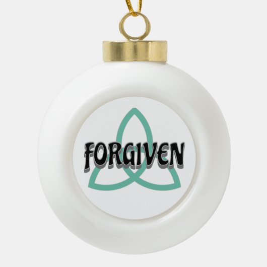 Forgiven Keramische Bal Ornament (Voorkant)
