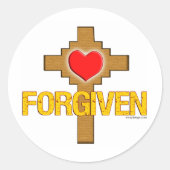 Forgiven Ronde Sticker (Voorkant)