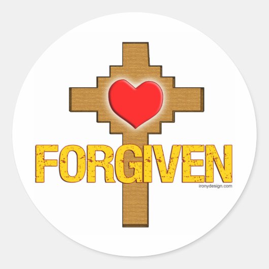 Forgiven Ronde Sticker (Voorkant)