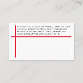 Forgiven sinner's prayer and the gospel of Jesus Visitekaartje (Achterkant)