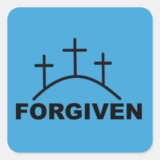 Forgiven Vierkante Sticker (Voorkant)