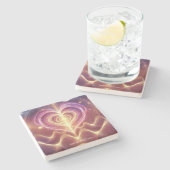 Forgiveness Heart Stone Coaster Stenen Onderzetter (Zijkant)