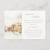 Forgo North Dakota City Scape Huwelijksreceptie Informatiekaartje (Voorkant)