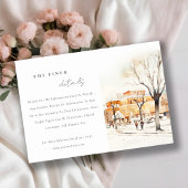 Forgo North Dakota City Scape Wedding Details Informatiekaartje