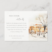 Forgo North Dakota City Scape Wedding Details Informatiekaartje (Voorkant)