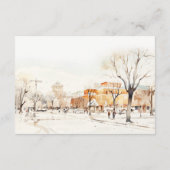 Forgo North Dakota City Scape Wedding Details Informatiekaartje (Achterkant)