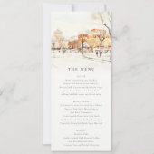 Forgo North Dakota City Scape Wedding Menu Kaart (Voorkant)
