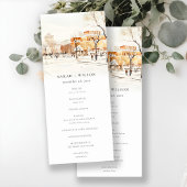 Forgo North Dakota City Scape Wedding Program Kaar Kaart