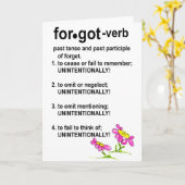 FORGOT-FORGIVE KAART (Gele Bloem)