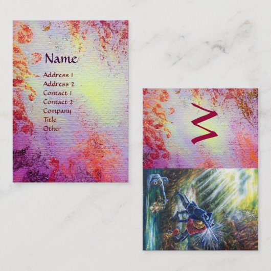 FORGOTTEN ROOS Fighting Knight, Money, Devil Pink Visitekaartje (Voorkant / Achterkant)