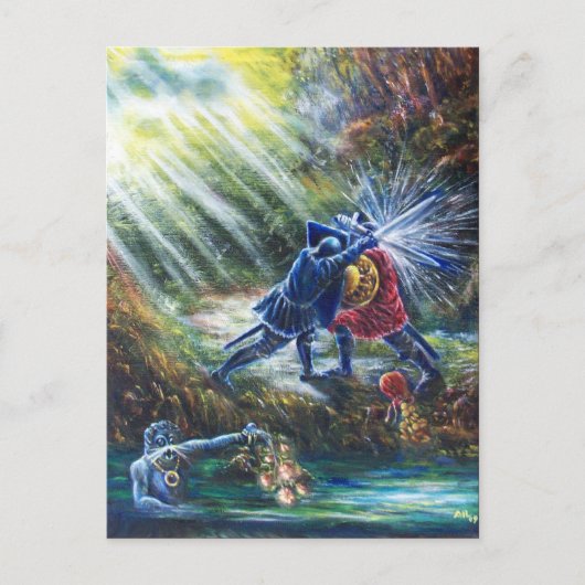 FORGOTTEN ROOS vecht tegen nachten, geld en duivel Briefkaart (Voorkant)