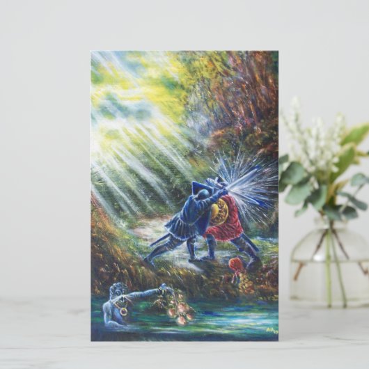 FORGOTTEN ROOS vecht tegen nachten, geld en duivel Briefpapier (Staand voorkant)