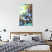 FORGOTTEN ROOS vecht tegen nachten, geld en duivel Canvas Afdruk (Insitu (Slaapkamer))