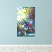 FORGOTTEN ROOS vecht tegen nachten, geld en duivel Canvas Afdruk (Insitu (Houten vloer))