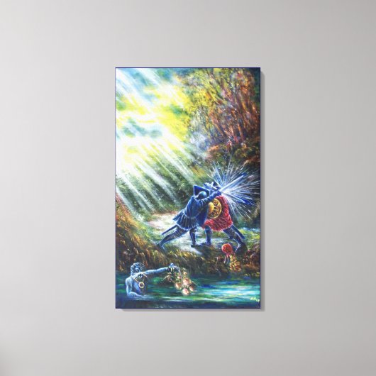 FORGOTTEN ROOS vecht tegen nachten, geld en duivel Canvas Afdruk (Voorkant)