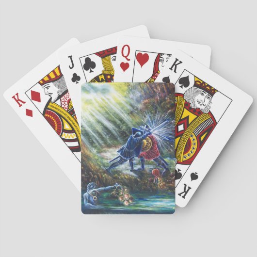 FORGOTTEN ROOS vecht tegen nachten, geld en duivel Pokerkaarten (Achterkant)