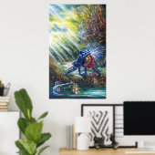 FORGOTTEN ROOS vecht tegen nachten, geld en duivel Poster (Thuiskantoor)