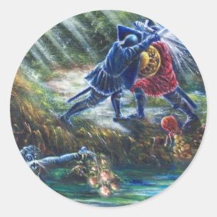 FORGOTTEN ROOS vecht tegen nachten, geld en duivel Ronde Sticker