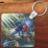 FORGOTTEN ROOS vecht tegen nachten, geld en duivel Sleutelhanger (Achterkant)