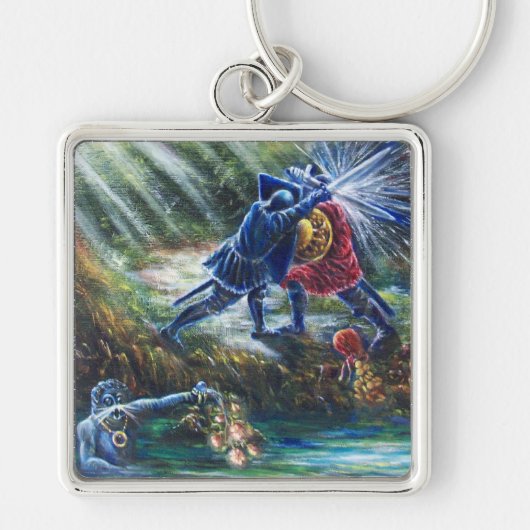 FORGOTTEN ROOS vecht tegen nachten, geld en duivel Sleutelhanger (Voorkant)