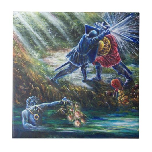 FORGOTTEN ROOS vecht tegen nachten, geld en duivel Tegeltje (Voorkant)