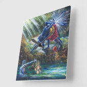 FORGOTTEN ROOS vecht tegen nachten, geld en duivel Vierkante Klok (Hoek)