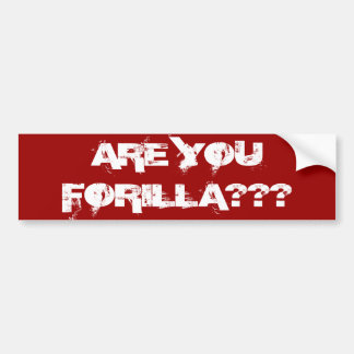 FORILLA RECORDS BUMPERSTICKER
