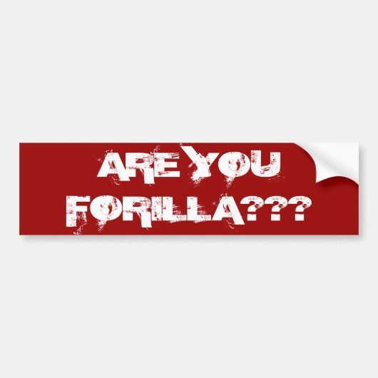 FORILLA RECORDS BUMPERSTICKER (Voorkant)