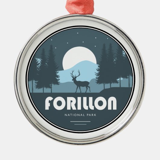Forillon Nationaal Park Herten Metalen Ornament (Voorkant)