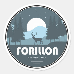 Forillon Nationaal Park Herten Ronde Sticker