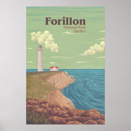 Forillon Nationaal Park Quebec Canada Reisposter Poster (Voorkant)