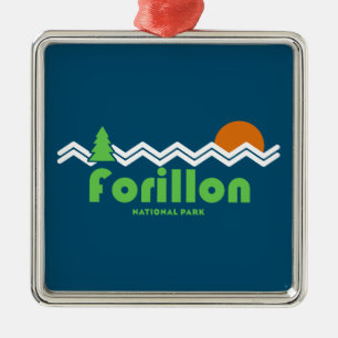 Forillon Nationaal Park Retro Metalen Ornament