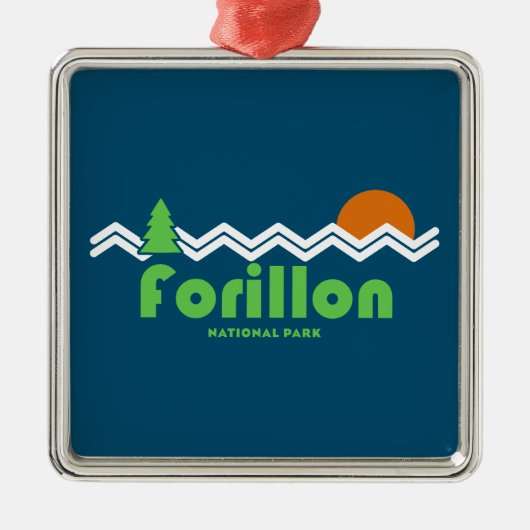Forillon Nationaal Park Retro Metalen Ornament (Voorkant)