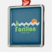 Forillon Nationaal Park Retro Metalen Ornament (Links)