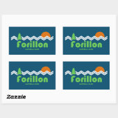 Forillon Nationaal Park Retro Rechthoekige Sticker (Vel)