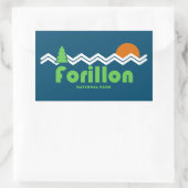 Forillon Nationaal Park Retro Rechthoekige Sticker (Tas)