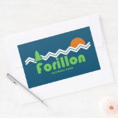 Forillon Nationaal Park Retro Rechthoekige Sticker (Envelop)
