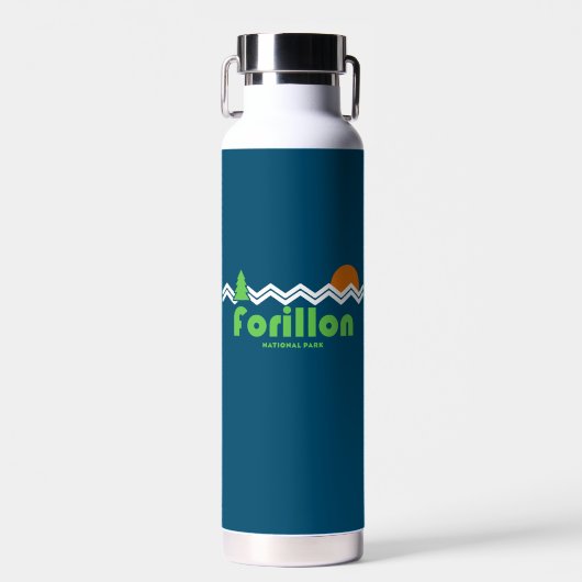 Forillon Nationaal Park Retro Waterfles (Voorkant)