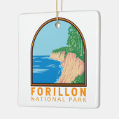 Forillon National Park Canada  kunst Keramisch Ornament (Links)