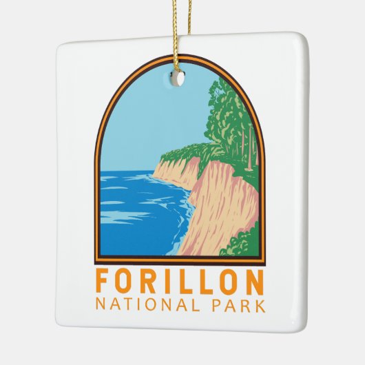 Forillon National Park Canada kunst Keramisch Ornament (Links)