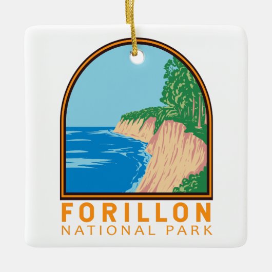 Forillon National Park Canada  kunst Keramisch Ornament (Voorkant)