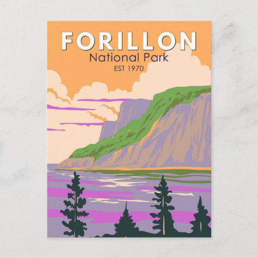 Forillon National Park Canada Travel Art Briefkaart (Voorkant)