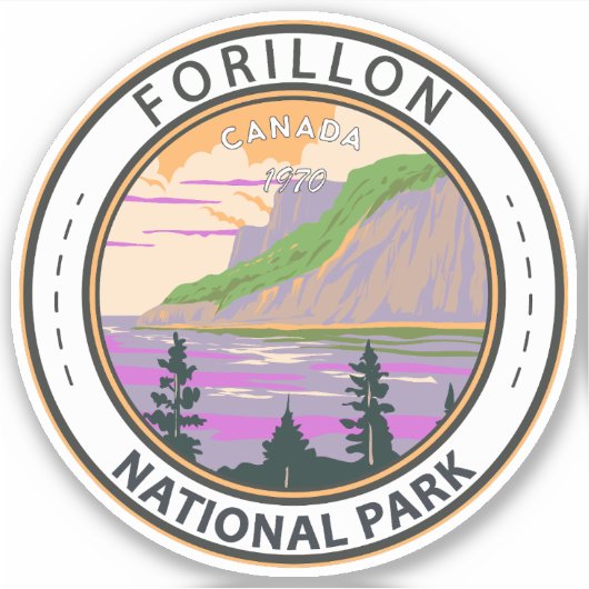 Forillon National Park Canada Travel Art  Sticker (Voorkant)