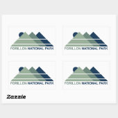 Forillon National Park Mountain Sun Rechthoekige Sticker (Vel)