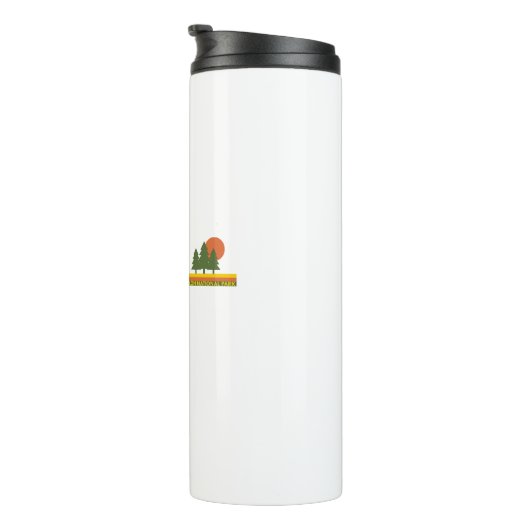 Forillon National Park Pine Trees Sun Thermosbeker (Geroteerd rechts)