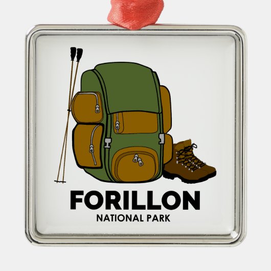 Forillon National Park rugzak Metalen Ornament (Voorkant)